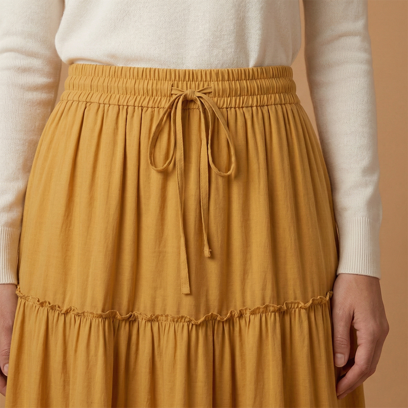 Graceful Women's Maxi Skirt with Flowing Panels 6