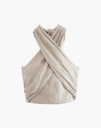 Halter Tank Top with Crisscross Design and Regular Fit for Casual Wear 2