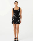 Hand-Embellished Mini Dress With Beaded Detail 0