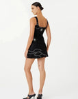 Hand-Embellished Mini Dress With Beaded Detail 1