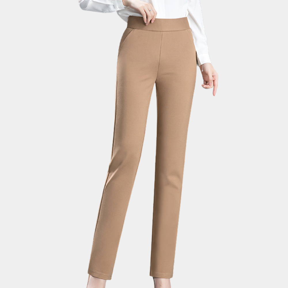 women's tailored straight-leg trousers