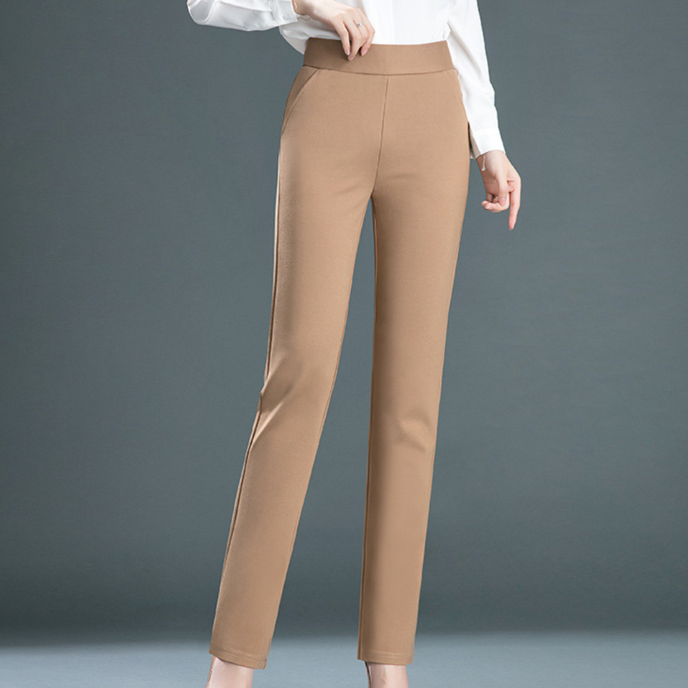 women's tailored straight-leg trousers