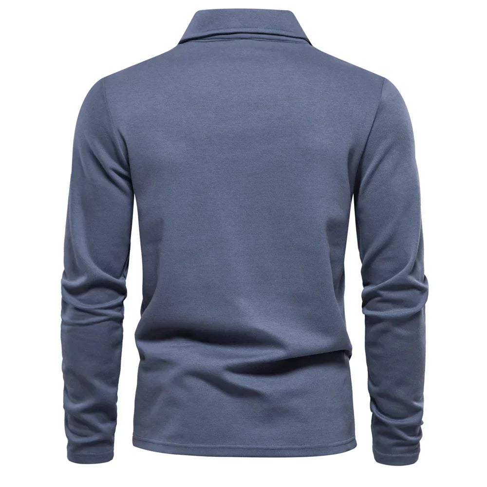 Men's beige soft knit crew jumper