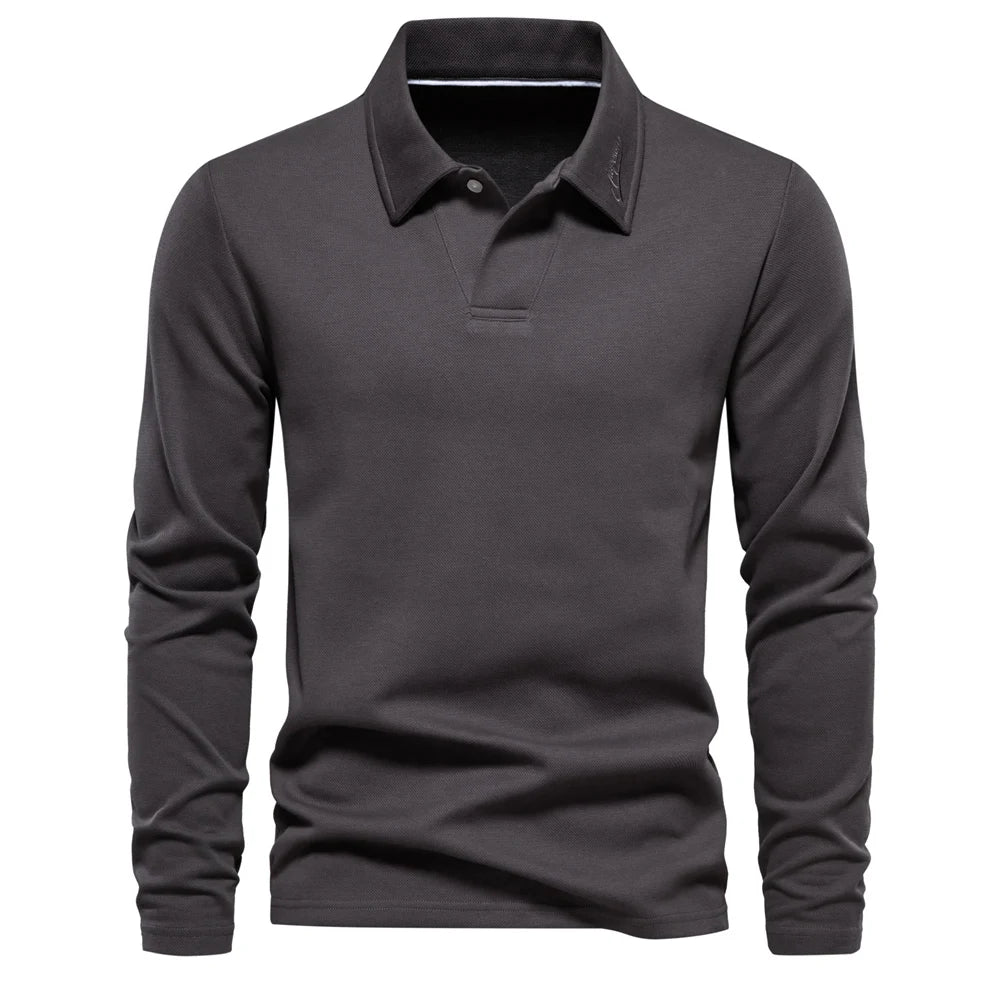 Men's beige soft knit crew jumper