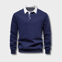 Hugo | Men's Blue Long Sleeve Polo Jumper Knit