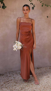 Alba | Women's Satin Evening Slip Dress