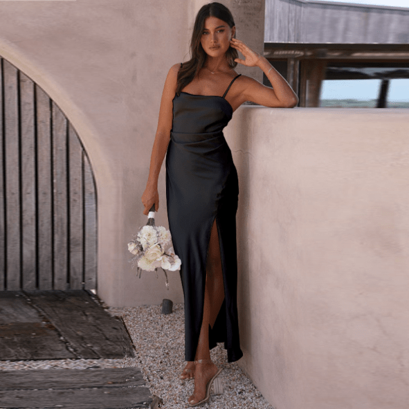 Women’s women's satin evening slip dress