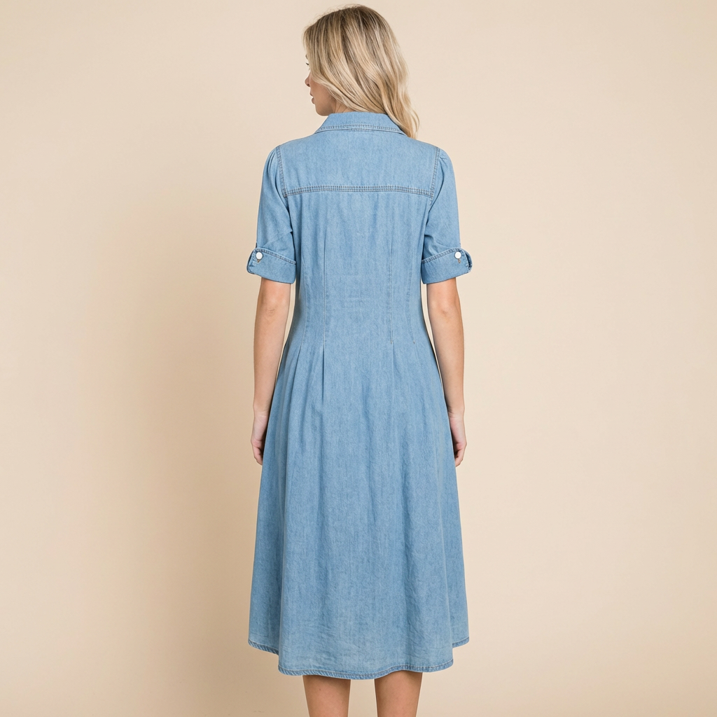 Women’s light blue women's denim dress