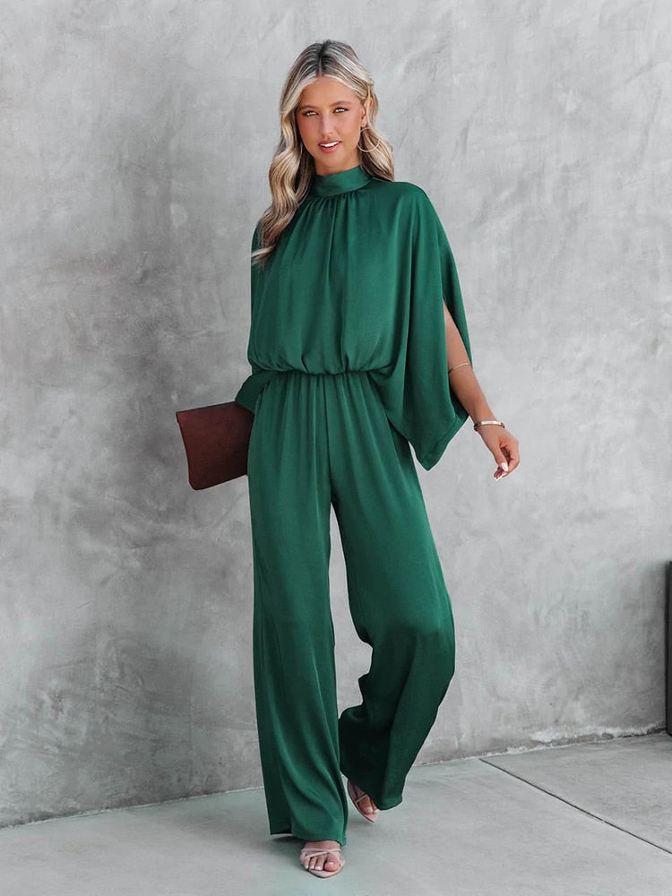 Women’s women's high neck jumpsuit