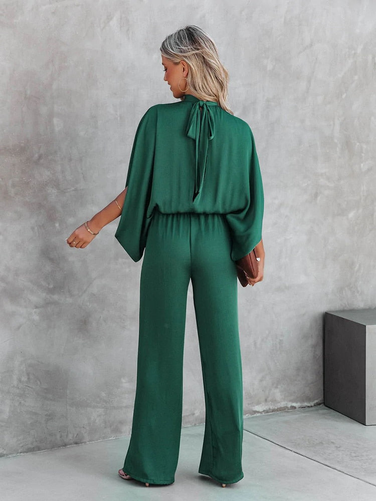 Women’s women's high neck jumpsuit