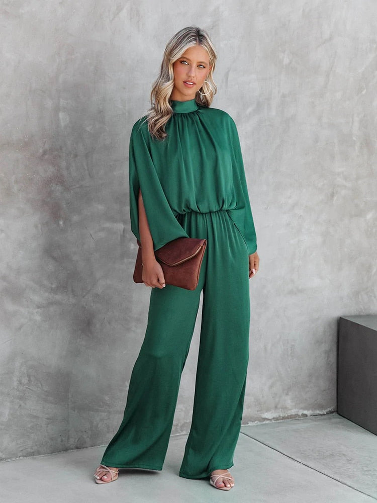Women’s women's high neck jumpsuit