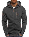 Men's white cotton hoodie with relaxed fit and drawstring hood