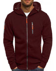 Men's white cotton hoodie with relaxed fit and drawstring hood