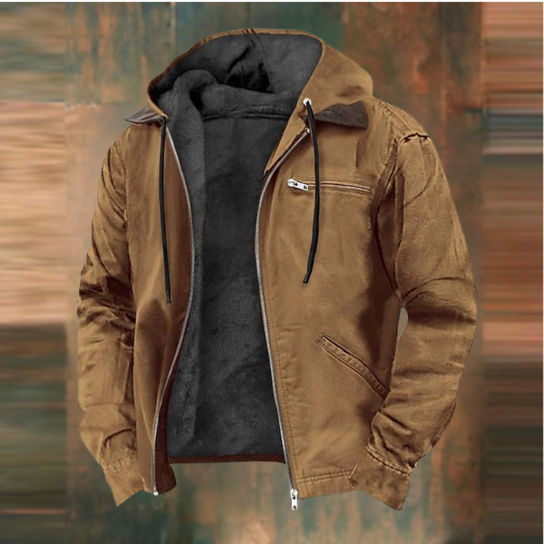 Men's Brown Faux Leather Jacket biker timeless style