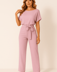 Jumpsuit With Tie Belt And Flattering Silhouette For Casual And Evening Wear 10