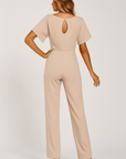 Jumpsuit With Tie Belt And Flattering Silhouette For Casual And Evening Wear 2