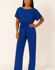 Jumpsuit With Tie Belt And Flattering Silhouette For Casual And Evening Wear 6