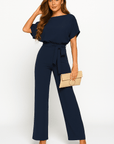 Jumpsuit With Tie Belt And Flattering Silhouette For Casual And Evening Wear 8