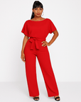 Jumpsuit With Tie Belt And Flattering Silhouette For Casual And Evening Wear 9