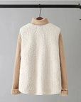 Women's sherpa vest sleeveless fleece warm casual in beige