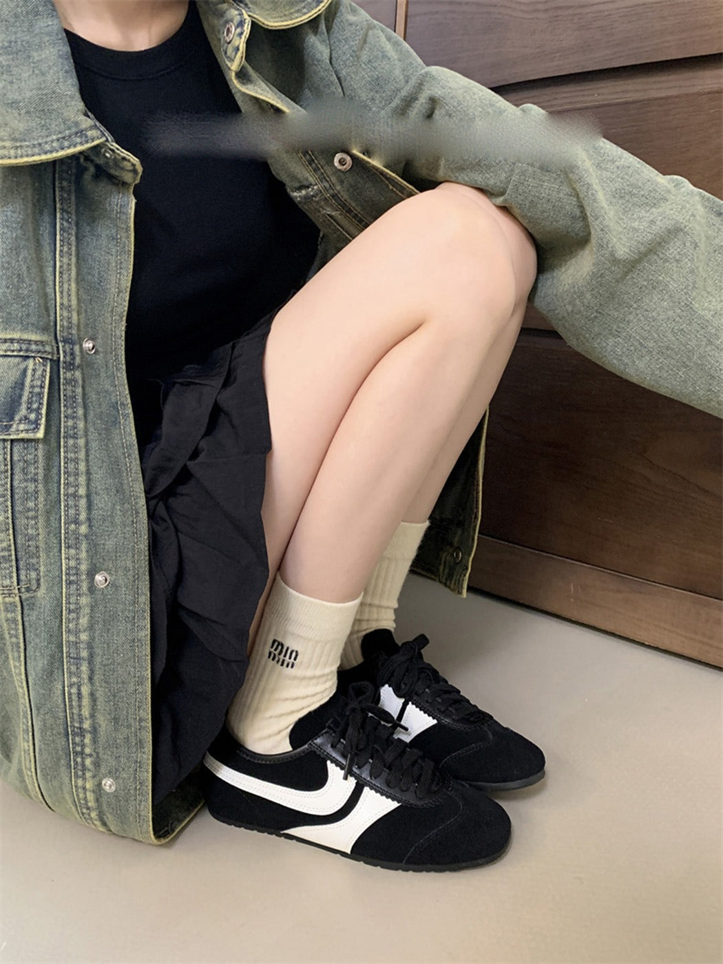 women's retro chunky lace-up sneakers