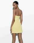 Lemon Sorbet A-Line Dress With Cutout Detail 2