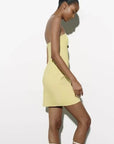 Lemon Sorbet A-Line Dress With Cutout Detail 3