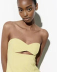 Lemon Sorbet A-Line Dress With Cutout Detail 4