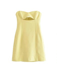 Lemon Sorbet A-Line Dress With Cutout Detail 5