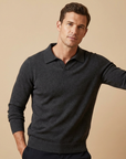 Men’s men's knitted polo sweater