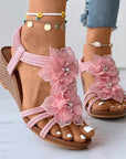 Lila | Wedge Sandals Floral Medium Heel Design 0