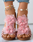 Lila | Wedge Sandals Floral Medium Heel Design 2