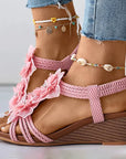 Lila | Wedge Sandals Floral Medium Heel Design 3