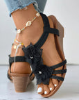 Lila | Wedge Sandals Floral Medium Heel Design 5