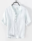 Linen Shirt Button Down Casual Fit For Men 2