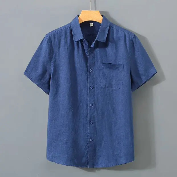 Linen Shirt Relaxed Fit Button Down White 2