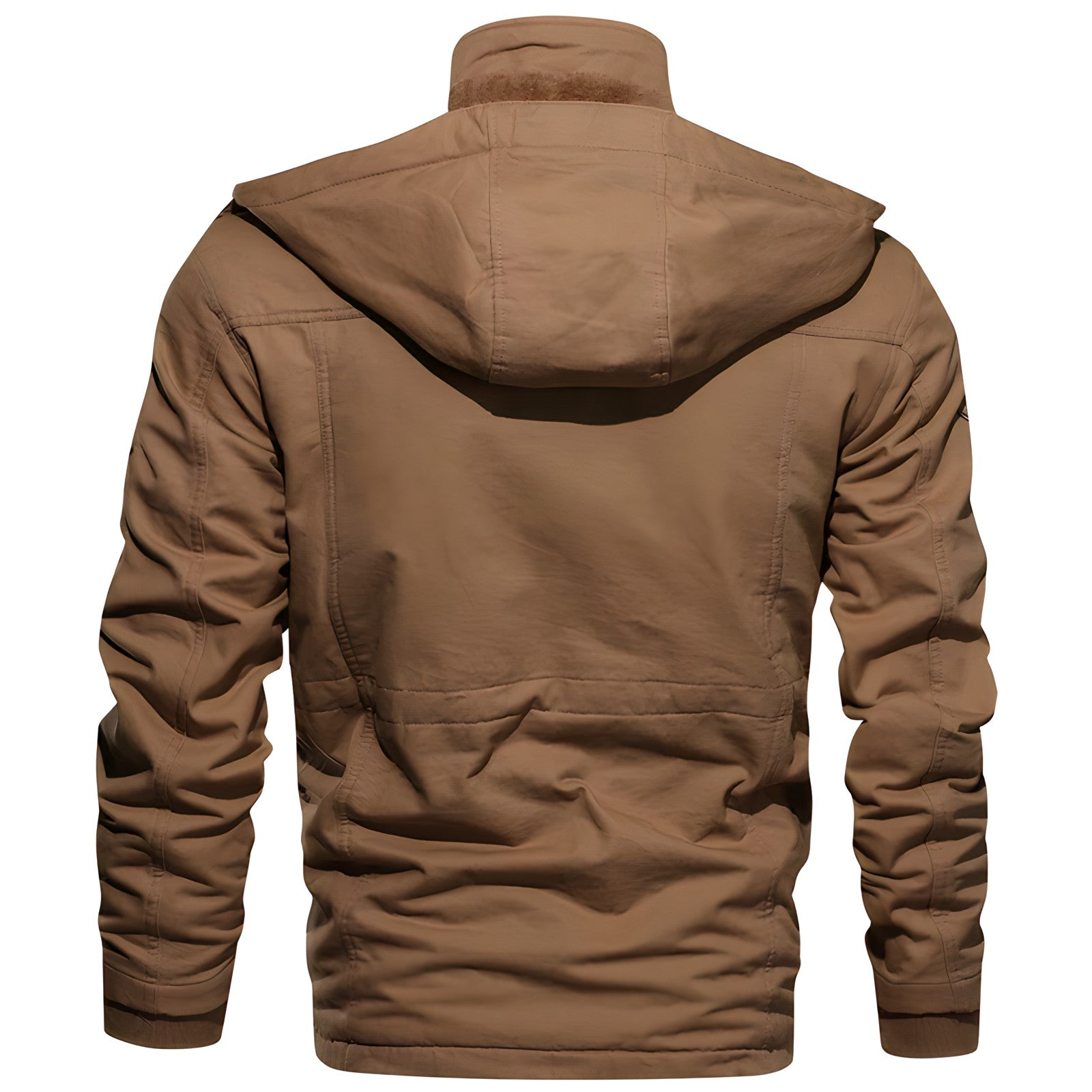 Men's military jacket waterproof fleece lined winter in dark green