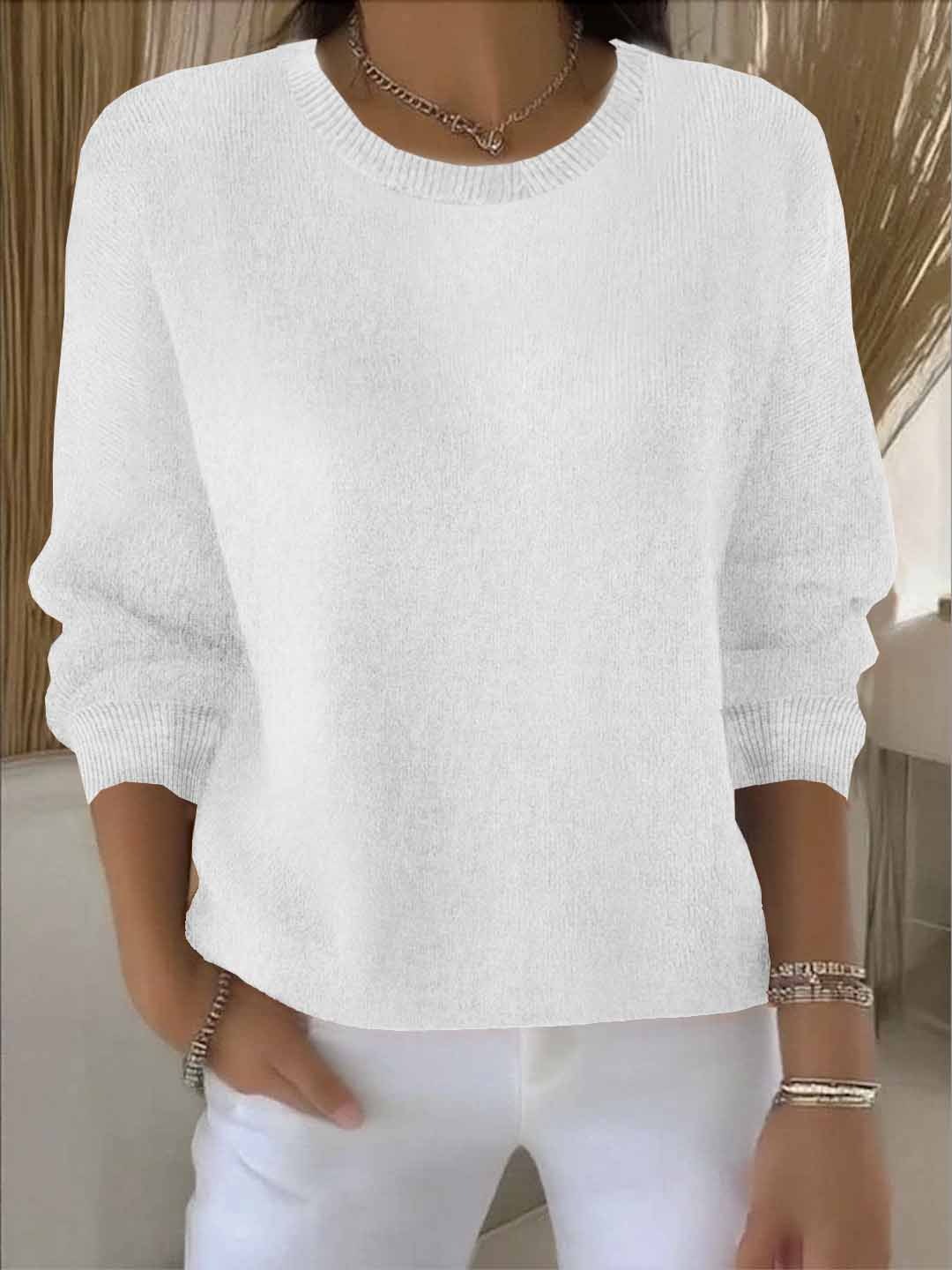 Women's yellow soft knit jumper with relaxed fit