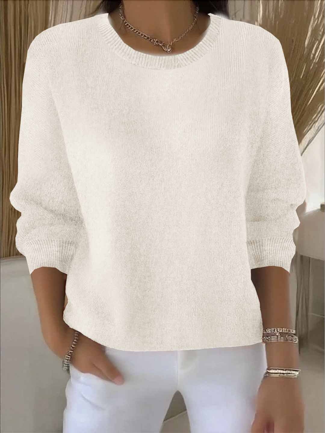 Women's yellow soft knit jumper with relaxed fit