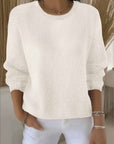 Women's yellow soft knit jumper with relaxed fit