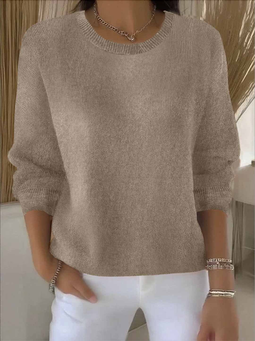 Women's yellow soft knit jumper with relaxed fit