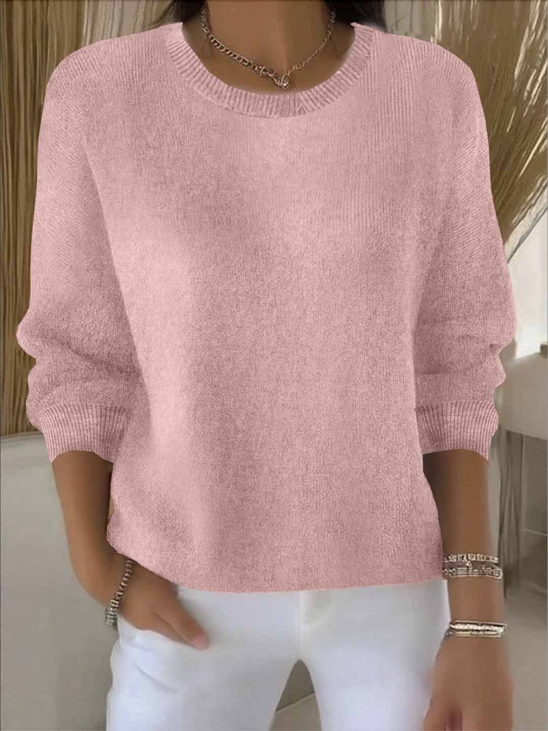 Women's yellow soft knit jumper with relaxed fit