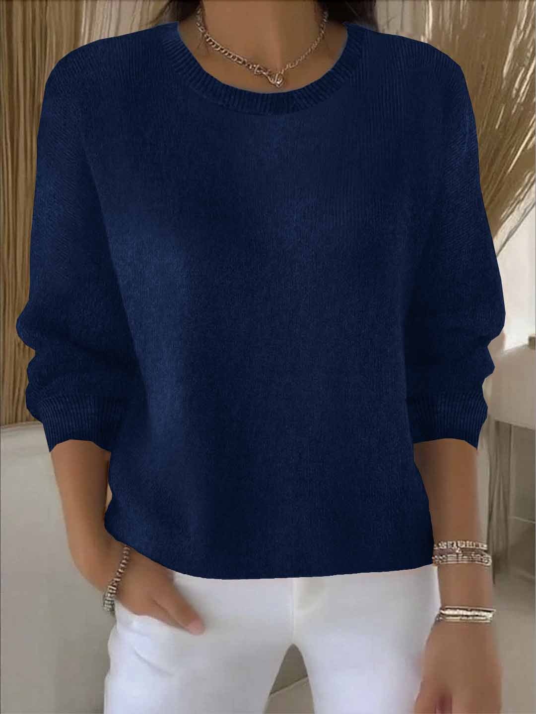 Women's yellow soft knit jumper with relaxed fit