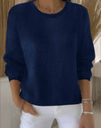 Women's yellow soft knit jumper with relaxed fit