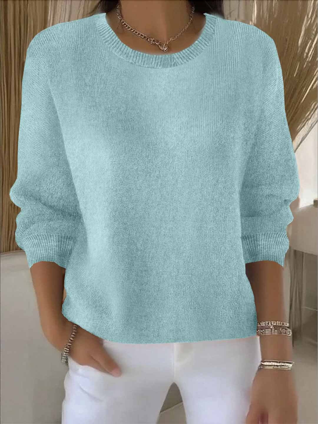 Women's yellow soft knit jumper with relaxed fit