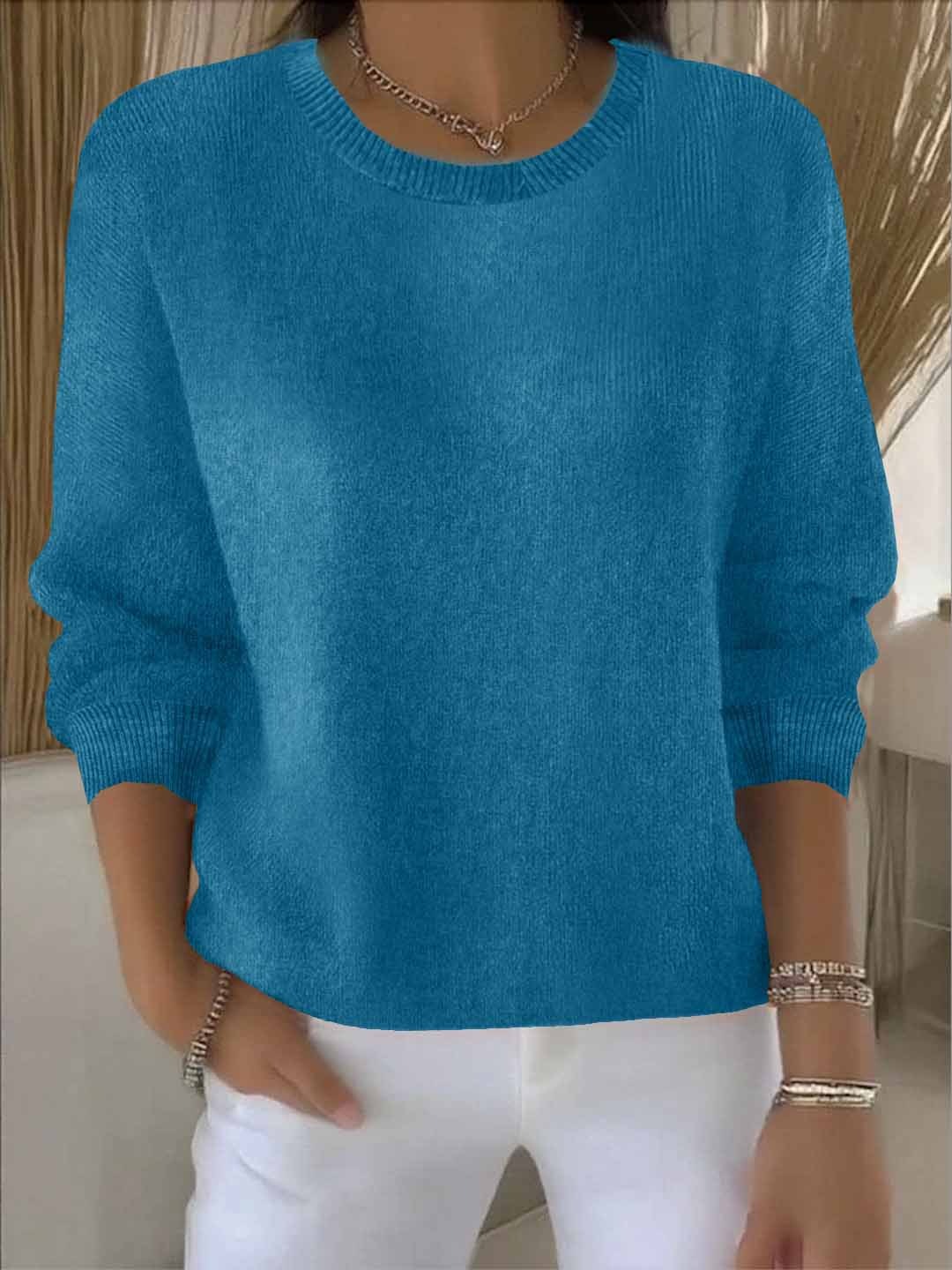 Women's yellow soft knit jumper with relaxed fit