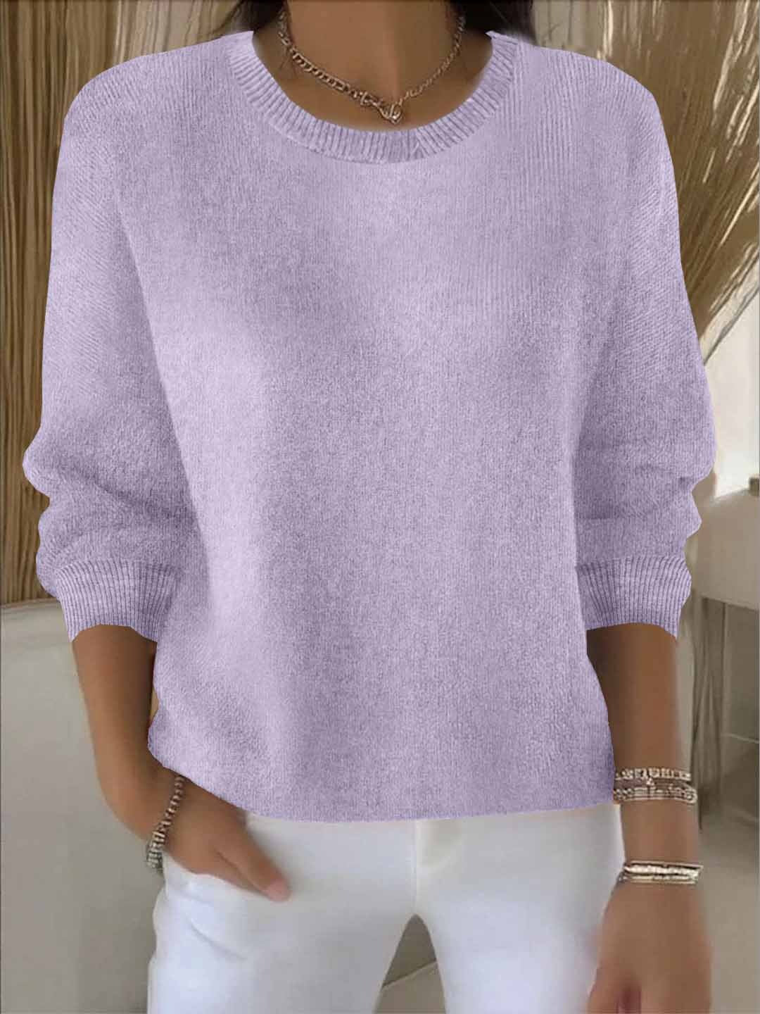 Women's yellow soft knit jumper with relaxed fit