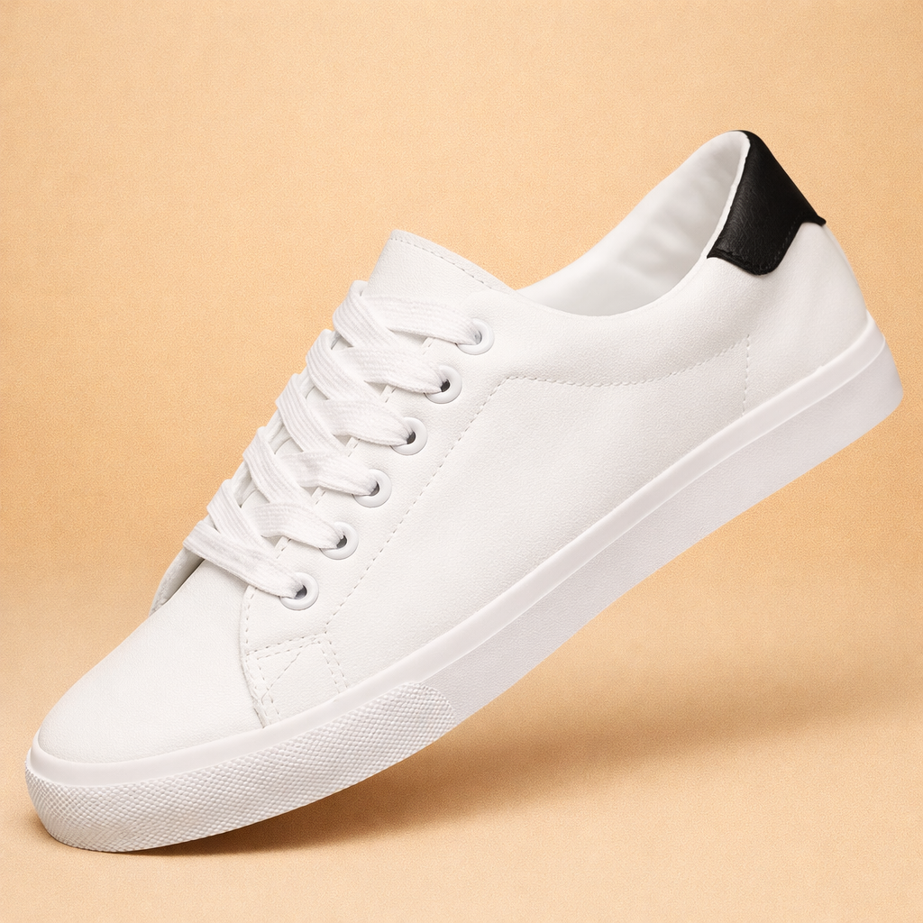 men's classic low-top leather-look sneakers