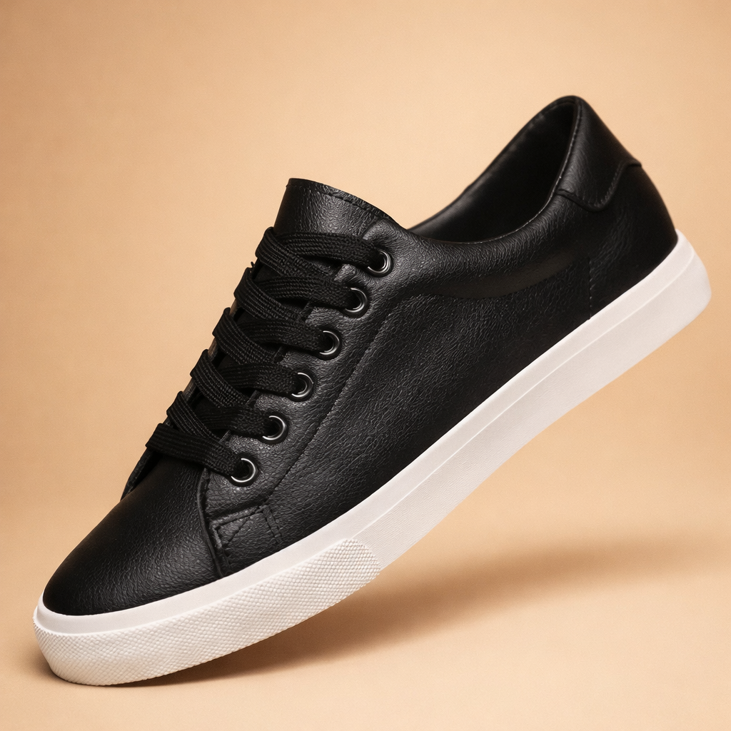 men's classic low-top leather-look sneakers