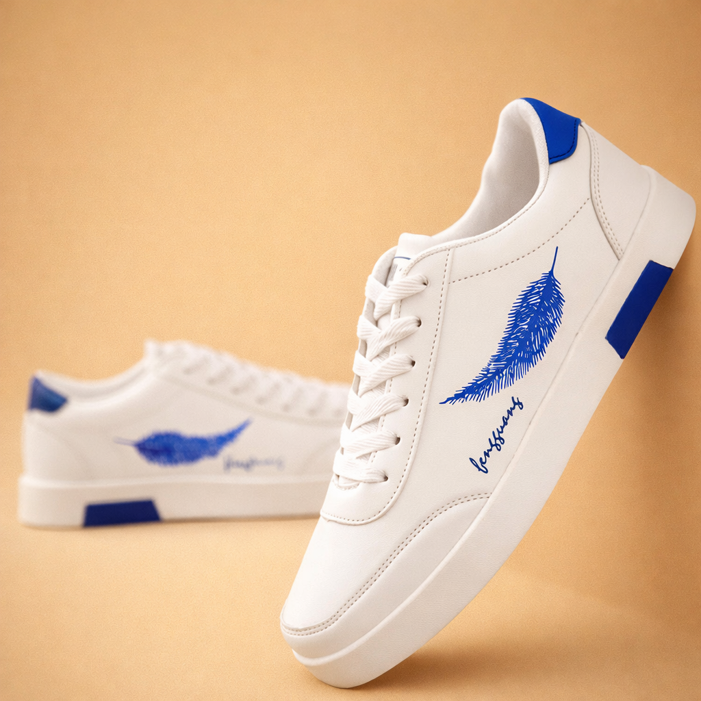 men's classic low-top leather-look sneakers